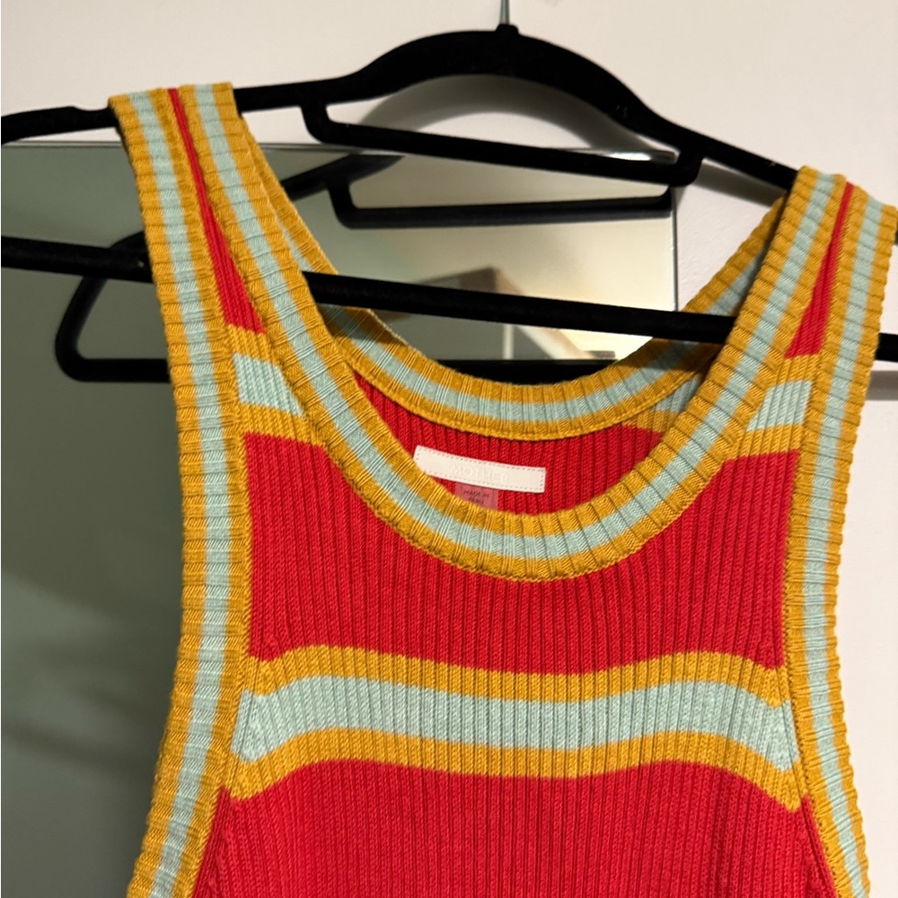 MOTHER Colorful Striped Sleeveless Dress